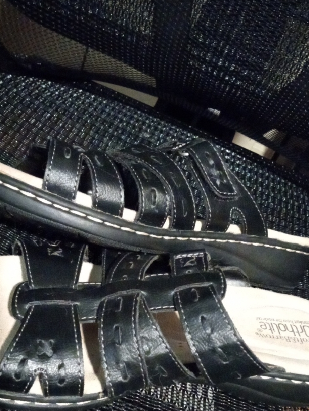 croft & barrow Black Multi-Strap Ortholite Slide Sandals - Picture 11 of 14